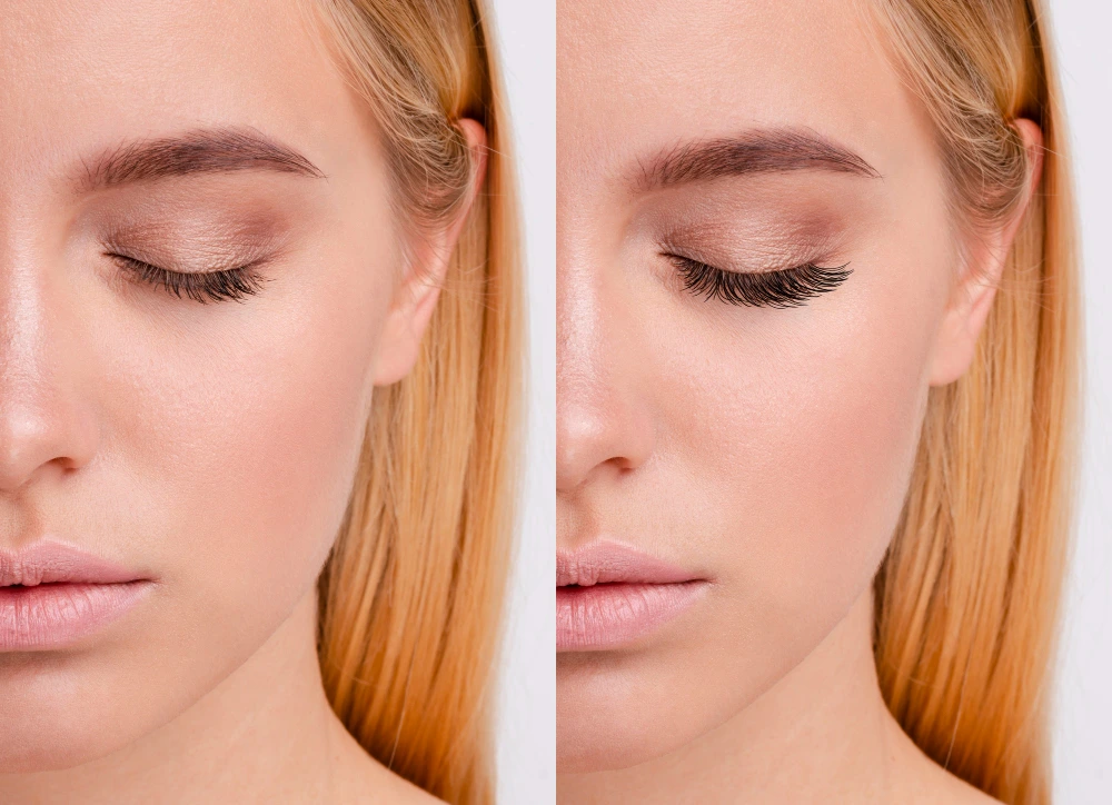 woman-before-after-eyelashes-extensions Was ist ein Wimpernlifting?