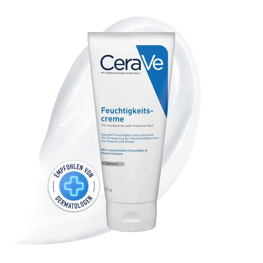 CeraVe Feuchtigkeitscreme für Körper und Gesicht,Creme für trockene bis sehr trockene Haut